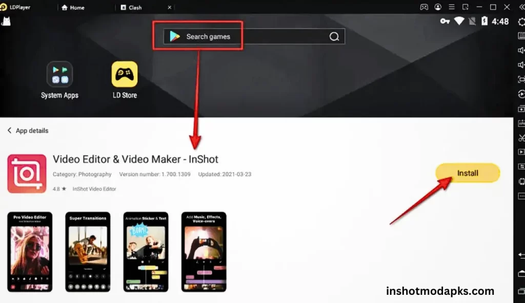 how to make a video in inshot app with photos free